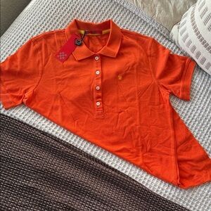 Carolina Herrera Vibrant Orange Polo Shirt
